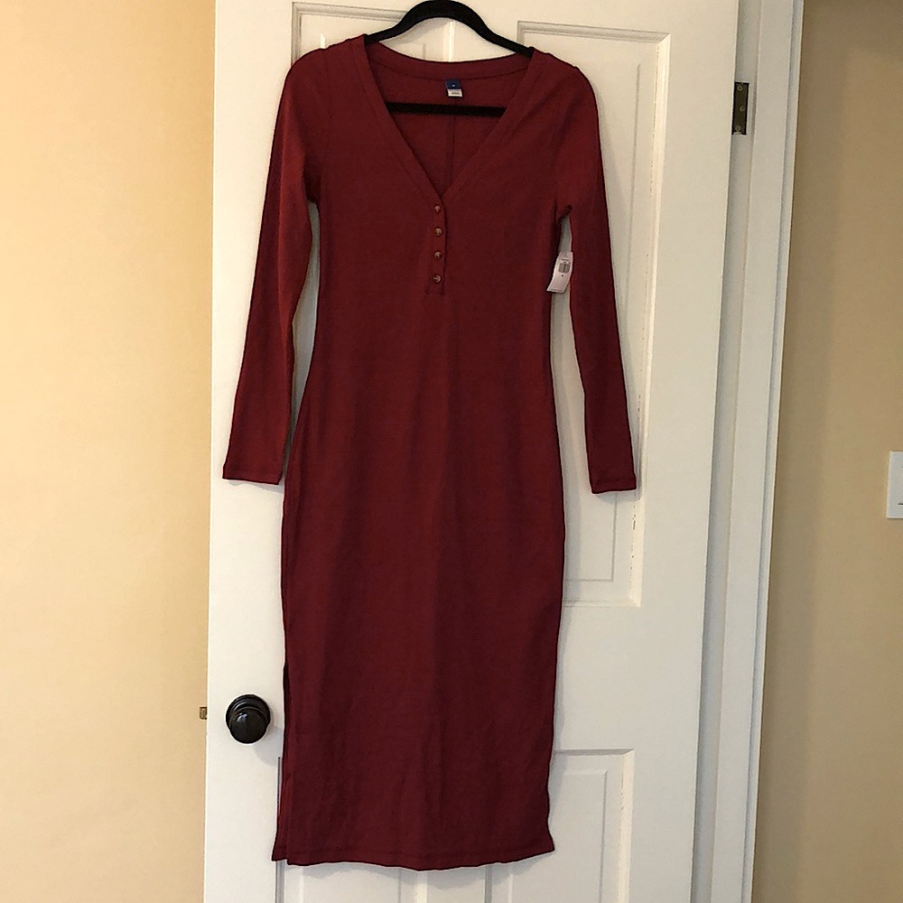 Ribbed Midi Dress- Free Shipping
